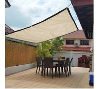 Voile d'Ombrage Rectangulaire TEMPSA - Polyester - Beige - 3x1.8m - Protection anti-UV - 75% d'ombrage