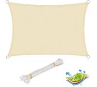 Voile d'ombrage rectangulaire WOLTU en HDPE 4x5m crème avec protection UV pour jardin-terrasse