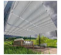 Voile d'ombrage réglable, ensemble d'auvent pour pergola, protection solaire rétractable pour terrasse et jardin, toit ventilé, 1,7 x 6 m (l x L x H)