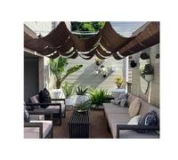 Voile d'ombrage réglable - Protection UV - Durable - Pour extérieur, terrasse, jardin et terrasse - 2,4 m x 5 m