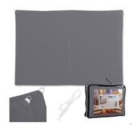 Voile d'ombrage Relaxdays, 2,5 x 3,5 m, polyester, déperlant, œillets et cordes de tension, rectangulaire, gris foncé