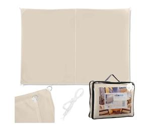 Voile d'ombrage Relaxdays, Polyester Hydrofuge, à œillets avec Cordes, Pare-Soleil, Tailles & Couleurs