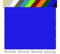 Voile d'ombrage résistant à l'eau - 1,7 x 2,6 m - Auvent d'extérieur carré avec œillets et cordes - Pour jardin, terrasse, camping - Tissu de protection solaire bleu foncé