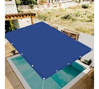 Voile d'ombrage résistant à l'eau 5,5 x 10 m - Bloque 98 % des rayons UV - Auvent à angle droit avec 4 cordes - Design anti-regards pour serre et plantes à fleurs - Bleu