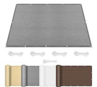 Voile d'ombrage Respirant 120 x 215 cm Protection UV, Rectangle, Indéchirable, Résistant, Toile Ombrage Multi Couleur et Taille pour Extérieur Jardin Terrass Balcon, Gris Clair