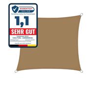 Voile d'ombrage, Respirant Sable, 3 x 5 m, Rectangulaire