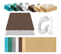 Voile d'ombrage Respirante 130 x 360 cm Résistant 98% Protection Rayons UV HDPE Voiles d'ombrage avec 4 Morceaux de Corde pour Jardin, Terrasse, Camping, Balcon, Brun