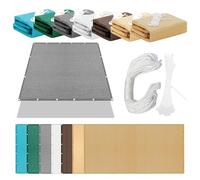 Voile d'ombrage Respirante 170 x 320 cm Résistant 98% Protection Rayons UV HDPE Voiles d'ombrage avec 4 Morceaux de Corde pour Jardin, Terrasse, Camping, Balcon, Gris Clair