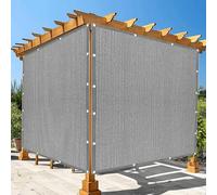 Voile d'ombrage Respirante 180 x 300 cm Anti UV Contre Le Vent Toile d'ombrage Résistant à La Pluie avec Oeillets Cordons pour Patio Jardin, Terrasse, Extérieur, Balcon, Gris Clair