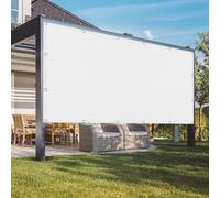 Voile d'ombrage Respirante 300 x 360 cm Respirante Anti 98% UV Toile d'ombrage HDPE pour Extérieur Terrasse Jardin Balcon, Blanc