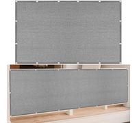 Voile d'ombrage Respirante 440 x 490 cm Respirante Anti 98% UV Toiles D'Ombrages UV Protection avec Oeillets et Cordons pour La Fête de Jardin Patio Extérieur, Gris Clair