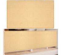 Voile d'ombrage Respirante 490 x 640 cm Respirante Anti 98% UV Toiles D'Ombrages UV Protection avec Oeillets et Cordons pour La Fête de Jardin Patio Extérieur, Couleur Crème