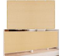 Voile d'ombrage Respirante 490 x 690 cm Respirante Anti 98% UV Toiles D'Ombrages UV Protection avec Oeillets et Cordons pour La Fête de Jardin Patio Extérieur, Jaune Sable