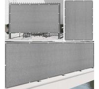 Voile d'ombrage Respirante 540 x 680 cm Résistant 98% Protection Rayons UV Toile d'ombrage avec Oeillets Cordes de Fixation Incluses Idéal pour Jardin, Balcon et Terrasse, Gris Clair