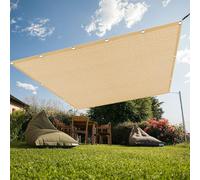 Voile d'ombrage Respirante 550 x 612 cm Protection Bache Anti UV 50+ Filet d'ombrage Voile Ombrage avec Corde Libre et Oeillets pour Potager Serre Terrasse Patio Jardin, Jaune Sable