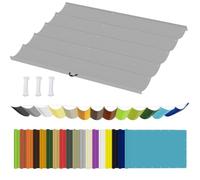Voile d'ombrage Rétractable 0.65 x 1.7 m Imperméable, Protection UV, Protection Solaire, Indéchirable, Voile d'ombrage Réglable avec Œillets et Corde, pour Jardin Terrasse, Gris Clair