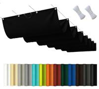 Voile d'ombrage rétractable - 0,8 x 5,5 m - Réglable - Protection solaire et contre les intempéries - 95 % de protection UV - En toile polyester - Convient pour l'extérieur comme le jardin et le