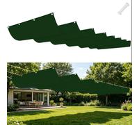 Voile d'ombrage Retractable 1.8 x 5.4 m Protection Solaire, Anti-UV, Contre Le Vent, Résistant à l'eau, Anti-Déchirure Rétractable Voile Ombrage Vague pour Pergola Piscin, Vert Foncé