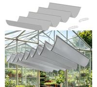 Voile d'ombrage Rétractable 1 x 7 m Imperméable Protection UV Vague Rétractable Balcon Rideau de Soleil avec Oeillets et Cordons, Résistant pour Extérieur Jardin Terrass Balcon, Gris Clair