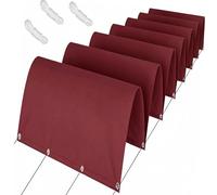 Voile d'ombrage Rétractable 165 x 240 cm Polyester Taille Personnalisée, Filet d'ombrage Extérieur Contre Le Vent avec Cordes Fixes pour en Plein Air, Jardin & Terrasse, Rouge Rouille