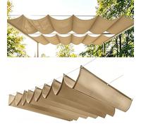 Voile d'ombrage Rétractable 165 x 280 cm Enroulable, Protection Solaire, Imperméable, avec Œillets, Store d'ombrage Voile Solaire Pare-Soleil Jardin pour Extérieur Jardin, Kaki