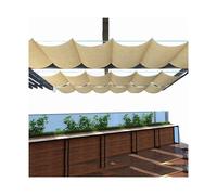 Voile d'ombrage rétractable 2,8 m x 11 m - Protection UV pour terrasse, rassemblements en plein air ou détente à l'ombre sous les pavillons.