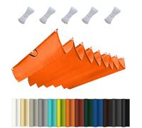 Voile d'ombrage rétractable - 3,5 x 4 m - Imperméable et coupe-vent - Multicolore - 13 couleurs et tailles - Distributeur d'ombre - Pour jardin, balcon, terrasse, orange