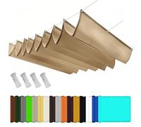 Voile d'ombrage Rétractable 70 x 490 cm sur Mesure, Réglable, Couverture D'Ombre, de Protection UV et Indéchirable Voile-D'Ombrage Rétractable Vague pour Jardins Balcons, Kaki