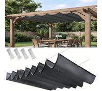 Voile d'ombrage Rétractable 80 x 140 cm Enroulable, Protection Solaire, Imperméable, avec Œillets, Store d'ombrage Bâche Ombrage pour Jardins Balcons, Gris Foncé