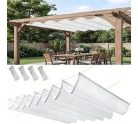 Voile d'ombrage Rétractable 80 x 200 cm Enroulable, Protection Solaire, Imperméable, avec Œillets, Store d'ombrage Bâche Ombrage pour Jardins Balcons, Blanc