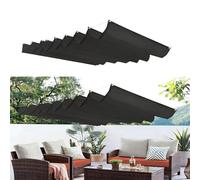 Voile d'ombrage Rétractable 80 x 480 cm Protection UV, Résistant Aux Intempéries, Imperméable avec Œillets Vague Voile d'ombrage Rétractable pour Balcons Terrasse Pergola, Noir