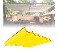 Voile d'ombrage rétractable avec accessoires d'installation - 1,5 x 8 m - Jaune - Parfait pour terrasse, balcon, jardin et pergola - Protection UV et installation facile