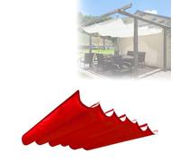 Voile d'ombrage rétractable avec accessoires d'installation - Auvent résistant aux UV pour terrasse, balcon et jardin - Rouge - 1,5 x 4 m - Protection solaire extérieure