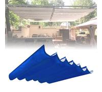 Voile d'ombrage rétractable avec kit d'installation, 1,5 x 8 m, bleu, idéal pour terrasse, balcon, pergola et jardin, protection UV et installation facile