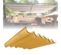 Voile d'ombrage rétractable avec kit d'installation - Auvent réglable pour terrasse, balcon, pergola, jardin - Marron - 1,5 x 7 m