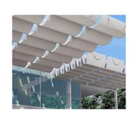 Voile d'ombrage rétractable avec mât de soutien solide en tissu haute densité durable et robuste, parfait pour une utilisation en extérieur, empêche les objets de tomber à distance (l x L : 18 m)