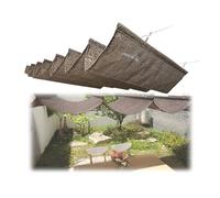 Voile d'ombrage rétractable de rechange pour pergola D en maille PEHD pour terrasses et porches - Kit d'installation inclus (l 2 x L 8 m)