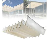 Voile d'ombrage rétractable en forme de U - Housse de pergola télescopique pour terrasse - 1,3 x 20 m - Kit d'installation facile inclus, parfait pour la protection solaire et une décoration élégante
