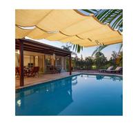 Voile d'ombrage rétractable en forme de U pour terrasse, terrasse et terrasse - 2,5 x 4 m - Protection UV réglable