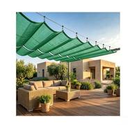 Voile d'ombrage rétractable en Forme de U, Protection Contre Les UV du Soleil extérieur, Pas d'accumulation d'eau, auvent de Remplacement en Forme de U(W1.5*L7m/W4.92*L22.96ft)