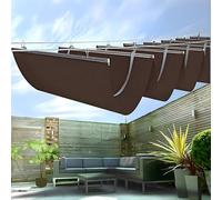 Voile d'ombrage rétractable en forme de U - Protection UV 85 % - Pour jardin, terrasse et terrasse - 2 x 18 m