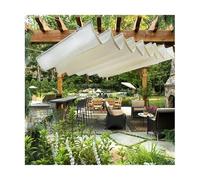 Voile d'ombrage rétractable en forme de vague - Corde antidérapante - Réduit la température ambiante - Pare-soleil extérieur - 2,2 m x 11 m