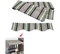 Voile d'ombrage rétractable en polyester 280 g avec cantonnière pour cour, terrasse et balcon, 2,4 x 3,4 m, mât télescopique non inclus
