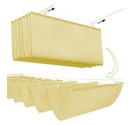 Voile d'ombrage rétractable en polyéthylène haute densité 185 g/m² - Protection UV à 98 % - Pour jardin, terrasse, piscine, beige - Matériel inclus - 1,2 x 12 m