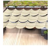 Voile d'ombrage rétractable en polyéthylène haute densité résistant aux UV pour pergola, solutions d'ombrage pour extérieur, beige, 2,8 x 7 m (l x L x L)