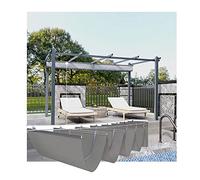 Voile d'ombrage rétractable et réglable en polyéthylène haute densité résistant aux UV pour extérieur, jardin, terrasse, taille personnalisée (l 1 x L 3 m)