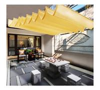 Voile d'ombrage rétractable imperméable avec corde pour extérieur, terrasse, véranda, idéal pour la protection solaire du jardin