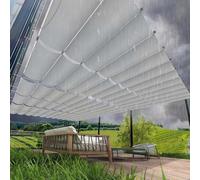 Voile d'ombrage rétractable imperméable avec protection UV 95 % gris 1,2 x 11 m pour terrasse, patio - A Onda Retrattile