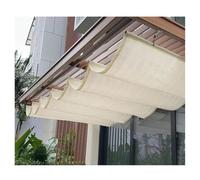 Voile d'ombrage rétractable imperméable et anti-UV pour cour, terrasse, 1,5 x 4 m, parfaite pour la protection solaire et un design élégant