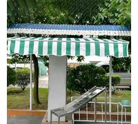 Voile d'ombrage rétractable imperméable et réglable - 4 x 2 m - Pour balcon, installation facile, parfait pour le jardin et la terrasse - Vert et blanc